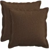 vidaXL Kussensloop 2 pcs HOUTEN Bruin 40 x 40 cm Faux Linnen