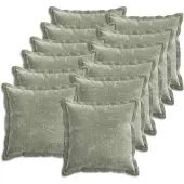vidaXL Kussensloop 12 st HOUTEN Groen 40 x 40 cm Chenille Stof
