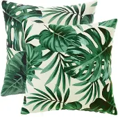 vidaXL Kussensloop 2 st HEERLEN Bladpatroon 30 x 30 cm Polyester