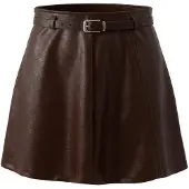 Trendyol TRENDYOLMİLLA Dames Bruin Effen Kort / Mini Pencilrokmodel Rokken