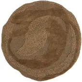Woood Orvi Vloerkleed - Wol/Polyester - Bruin - Ø160 cm