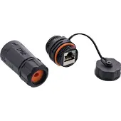 InLine patchkabel koppeling, RJ45 Cat.6A, IP68, voor industrie, met stofkap