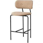 Gubi Coco counter chair fully upholstered Around bouclé 004-black