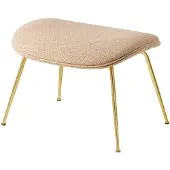 Gubi Beetle Ottoman voetenbankje volledig gestoffeerd conic base Around bouclé 004-brass