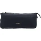 PICARD Leren cosmetische tas Java 1 Cosmetic Case Ozean blauwgrijs