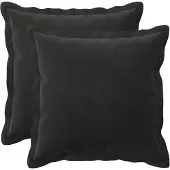 vidaXL Kussensloop 2 st HOUTEN Zwart 35 x 35 cm Fluweel