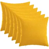 vidaXL Kussensloop 6 st HEERLEN Licht Geel 40 x 40 cm Stof