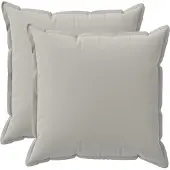 vidaXL Kussensloop 2 st HOUTEN Grijs 60 x 60 cm Polyester
