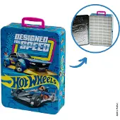 Klein Toys Hot Wheels verzamelkoffer - geschikt voor max. 50 auto's - 26x8,5x37,5 cm - blauw