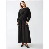 Hiccups for Kids langen mouwen crew neck maxi jurk