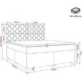 vidaXL Boxspringbed met matras Donkergroen 140 x 200 cm Fluweel