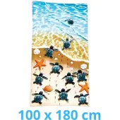 Mariall Kleurrijke strandlaken 100x180 cm met flamingo – microvezel – sneldrogend