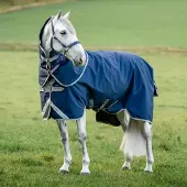 Horseware 1200D FieldSafe Plus Turnout 100g Navy/Titanium Grey & Silver 160