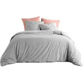 Douceur D`Interieur Katoenen beddengoed LINETTE, 240 x 220 cm, grijs