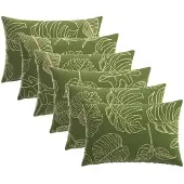 vidaXL Kussensloop 6 st HEERLEN Blad Design 30 x 50 cm Polyester