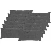 vidaXL Kussensloop 12 st HEERLEN Donkergrijs 40 x 80 cm