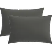 vidaXL Kussensloop 2 st HEERLEN Antraciet 30 x 50 cm Polyester