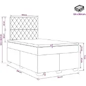 vidaXL Boxspringbed met matras Roze 120 x 200 cm Fluweel