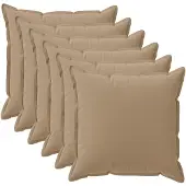 vidaXL Kussensloop 6 st HOUTEN Taupe 40 x 40 cm Polyester