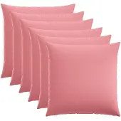 vidaXL Kussensloop 6 st HEERLEN Roze 55 x 55 cm Stof
