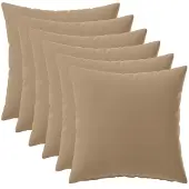 vidaXL Kussensloop 6 st HEERLEN Taupe 40 x 40 cm Polyester