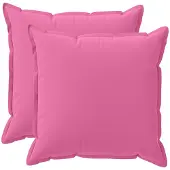 vidaXL Kussensloop 2 st HOUTEN Roze 65 x 65 cm Polyester