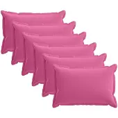 vidaXL Kussensloop 6 st HOUTEN Roze 50 x 75 cm Polyester