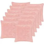 vidaXL Kussensloop 12 st HOUTEN Roze 45 x 45 cm Nep Konijnenbont
