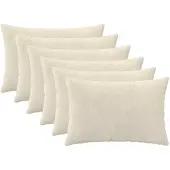 vidaXL Kussensloop 6 st HEERLEN Crèmekleurig 30 x 50 cm