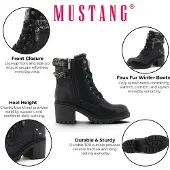 Mustang Veterlaarsjes 'Leila' zwart