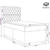 vidaXL Boxspringbed met matras, donkergroen, 90 x 200 cm, fluweel