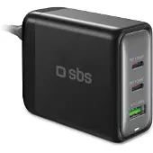 SBS Laadstation 100W, 2x USB-C / 1x USB, zwart