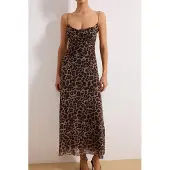 Trendyol Jurk beige / bruin / zwart
