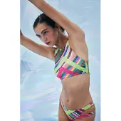 Pentik Hooggewaisted Gestreepte Hipster Bikini Broekjes