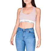 Calvin Klein Dames/Dames Logo Katoenmix Bralette (Roze)