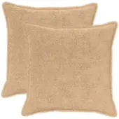 vidaXL Kussensloop 2 st HOUTEN Crèmekleurig 70 x 70 cm