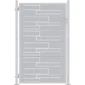 vidaXL Tuinpoort 85 x 144 cm Roestvrij staal zilver Vergrendelbaar