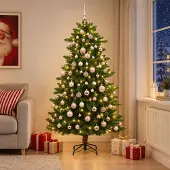 vidaXL Kunstkerstboom met Ballen 180 cm 300 LED's Warmwit