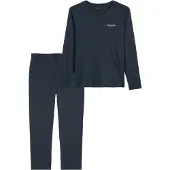 Marc O'Polo Pyjama lang 'Cotton' donkerblauw