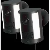 Ring Spotlight Camera 2e Generatie Stekker Zwart Duo Pack