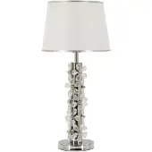 Mauro Ferretti Tafel lamp Flower, metaal, glas, zilver, 35x74 cm,