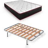 Dripio Volledig bed, 135x190 cm, inclusief lattenbodem en traagschuimmatras