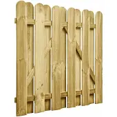 vidaXL Tuinpoort 100 x 100 cm Massief grenenhout Groen