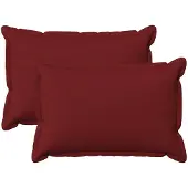 vidaXL Kussensloop 2 st HOUTEN Wijnrood 40 x 60 cm Faux Linnen