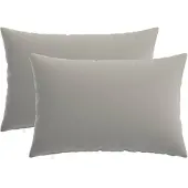vidaXL Kussensloop 2 st HEERLEN Grijs 40 x 60 cm Polyester