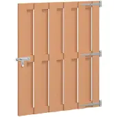 vidaXL Tuinpoort 100 x 112 cm WPC en Aluminium Bruin