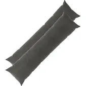 vidaXL Kussensloop 2 st HEERLEN Donkergrijs 40 x 145 cm fluweel