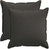 vidaXL Kussensloop 2 st HOUTEN Donkergrijs 80 x 80 cm Faux Linnen