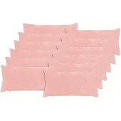 vidaXL Kussensloop 12 st HEERLEN Roze 40 x 80 cm Nep Konijnenbont