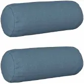 vidaXL Kussensloop 2 st HEERLEN Jeans Blauw Ø 15 x 40 cm Stof